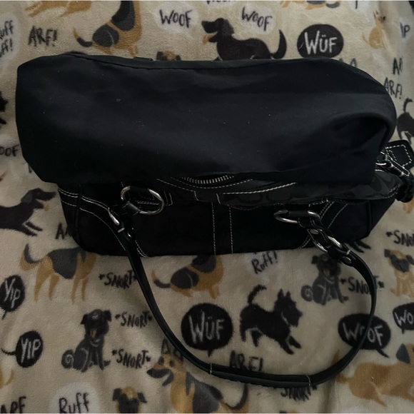 COACH  EUC Black 2 Handle Handbag Purse - Picture 11 of 13